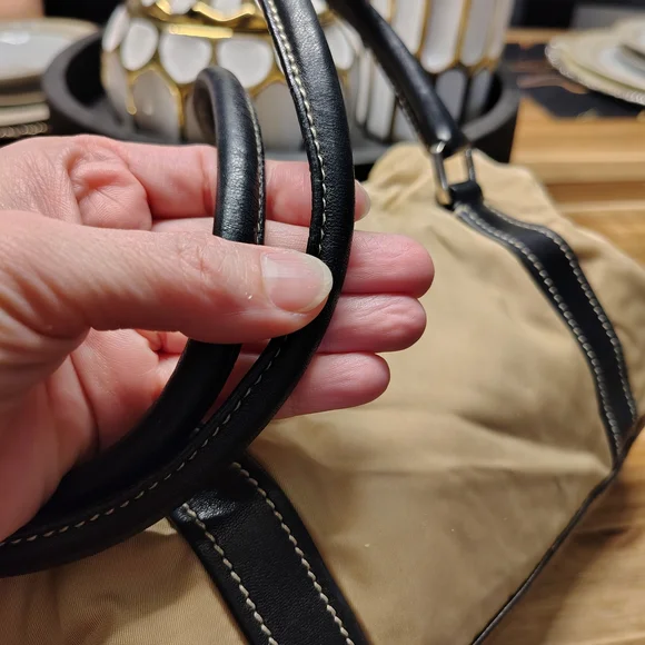 Prada Black and Tan Handbag